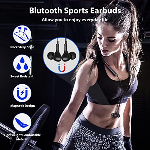 Advanced Bluetooth Wireless Earbuds with Magnetic Neckband – Premium Sports Headset for Samsung A53/A54, i Phone 13 Pro Max, Google Pixel 9 XL – Unmatched Sound Clarity & Versatile Device Compatibility for Active Lifestyles
