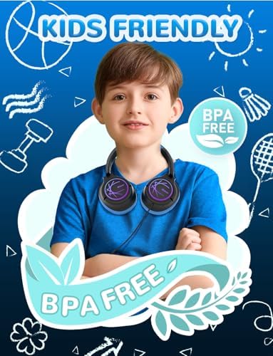 i Clever Kids Headphones: Safe 85 d B Volume Limit, Ergonomic Foldable Design, Superior Stereo Sound, 3.5 mm Jack Compatibility – Ideal for Travel, School & Home Use – Stylish Blue-Green for Boys & Girls