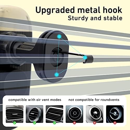 Effortless On-the-Go Charging: 15 W Qi Fast Wireless Car Charger Mount with Smart Sensor Clamping for i Phone & Samsung – Universal Air Vent Holder in Sleek Black for Secure, Convenient Use