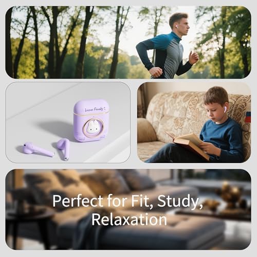 Black Panda Wireless Earbuds – Stylish Bluetooth 5.4 Sports Headphones with IPX4 Waterproof Technology, Perfect for Active Lifestyles, Travel, and School – Ideal for All Ages with Built-in Mic for Hands-Free Calls and Comfort Fit