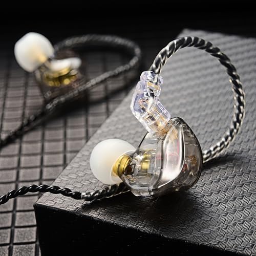 Transform Your Listening Journey with QKZ ZXT Hi-Fi In-Ear Monitors – Pro-Grade Gaming Earbuds with Detachable Cable for Musicians and Gamers – Experience Unmatched Audio Clarity, Versatile Device Compatibility, and Fashion-Forward Transparent Design for All-Day Comfort