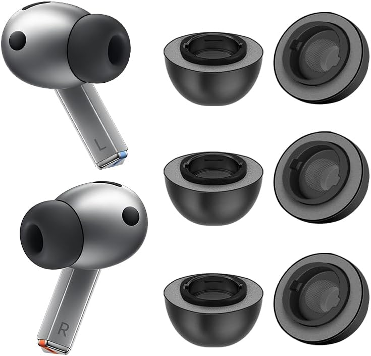 Elevate Your Sound: Premium Memory Foam Ear Tips for Samsung Galaxy Buds3 Pro – Unmatched Comfort & Advanced Noise Isolation with Silicone Shield Design (Medium, Bold Orange) – Essential Accessory for Superior Audio Clarity and Secure Fit