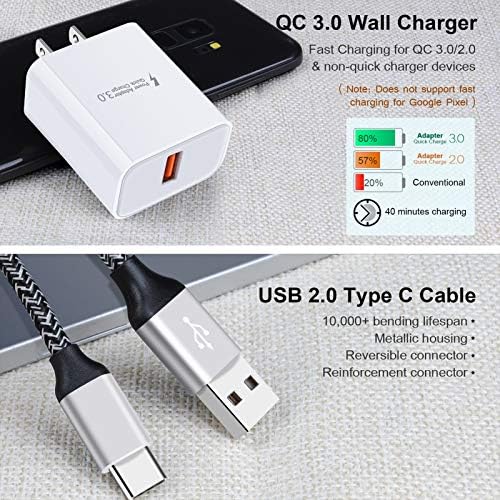 Ultra-Fast 18 W Adaptive Charger for Samsung Galaxy S25-S9 & Note 20 Ultra – Quick Charge 3.0 with Type-C Cable for Rapid Smartphone Power Boosting – Compact, Durable, & Safe Charging Solution