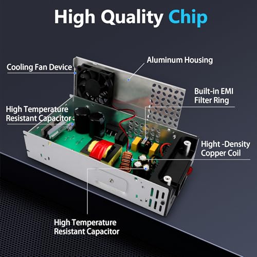 High-Performance 110 V AC to 12 V DC Power Supply Transformer – 50 A 600 W Switching Mode Adapter for CCTV Systems, 3 D Printers, and Security Equipment – Unmatched Efficiency and Broad Compatibility