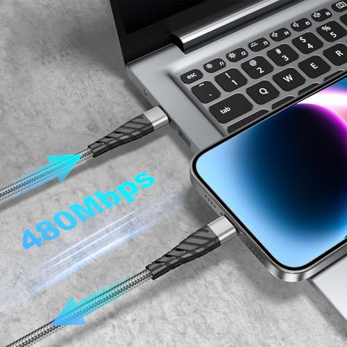 Premium 10 FT USB C to USB C Charger Cable – Dual Pack 100 W Fast Charging, Nylon Braided Design for i Phone 16 Series, Mac Book, and Samsung Galaxy S24 – Stylish Pink Color for Enhanced Durability and Flexibility