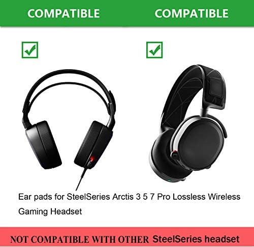 Upgrade Your Gaming Comfort with Premium Replacement Ear Pads for Steel Series Arctis 3/5/7/9 – Ideal Noise Isolation & Enhanced Sound Quality, Stylish Black & Gray Design for Extended Play Sessions