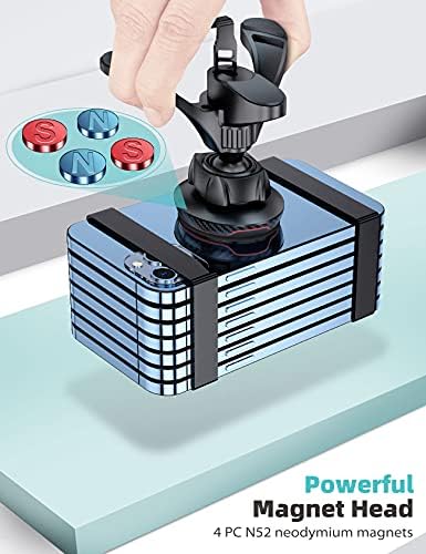 Universal Magnetic Air Vent Car Phone Holder – e Samcore Anti-Fall Smartphone Mount for i Phone & Samsung – Secure Grip with Powerful Magnets for Hands-Free Convenience – Easy Installation & Sleek Design for All Vehicle Interiors