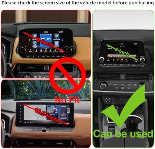 Nissan Rogue 8-Inch Touchscreen Car Phone Holder | Hands-Free Auto Lock Mount for 2021-2025 Models | Secure Smartphone Cradle for Safe Driving | Easy Tool-Free Installation | Enhance Navigation & Connectivity While You Drive