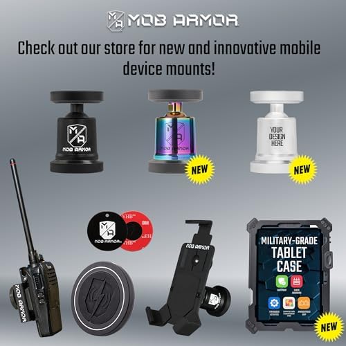 Transform Your Driving with the Mob Armor Mob Netic Stixx – Advanced Magnetic Phone Holder for Cars, Trucks, and Jeeps – 90º Tilt & 360º Rotation for Ultimate Viewing Flexibility – Universal Compatibility with i Phone & Android Smartphones – Rugged Design for Enhanced Durability and Stability