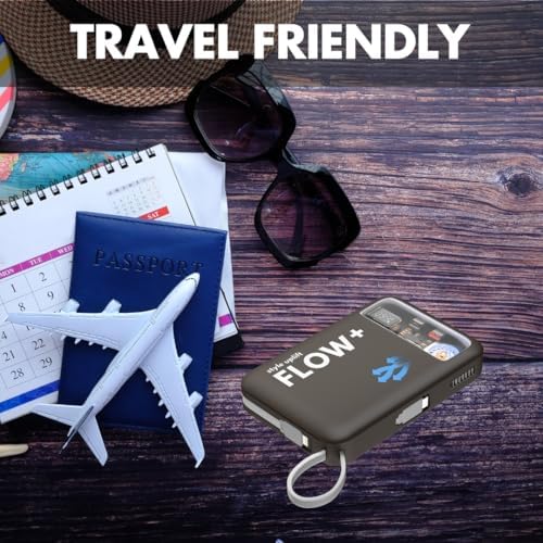 SU Flow+ 10000 m Ah Magnetic Power Bank – 4-in-1 Charger with Built-in Lightning & Type-C Cables, Mag Safe Compatible for i Phone 12-16, Wireless Charging for Apple Watch & Air Pods – Superior Portability & Fast Charging Solution for Samsung and Pixel Devices