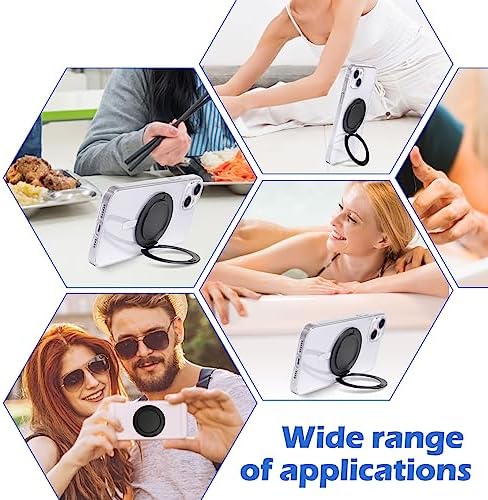 Revolutionary Magnetic Ring Holder & Kickstand for i Phone 12, 13, 14, & 15 – Mag Safe-Compatible Removable Grip for Ultimate Versatility and Secure Viewing Experience