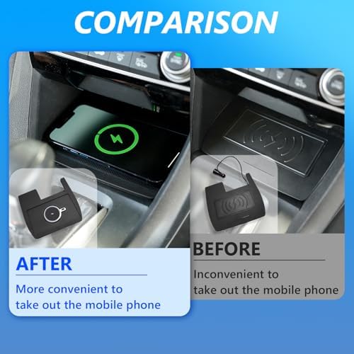 Elevate Your Driving Experience with the Xipoo Magnetic Wireless Charger Pad for 2016-2021 Honda Civic – Fast Charging Solution for Effortless Power on the Go, Seamless Installation, and Sleek Design for Modern Motorists