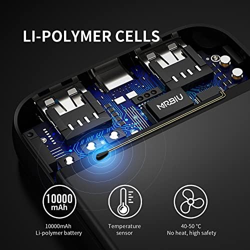 Ultimate 10000 m Ah Heated Vest Battery Pack with Dual USB Ports – LCD Display Power Bank for i Phone & Android – Lightweight, High-Capacity Charger for Outdoor Activities and Daily Use – Stay Warm and Powered On-The-Go