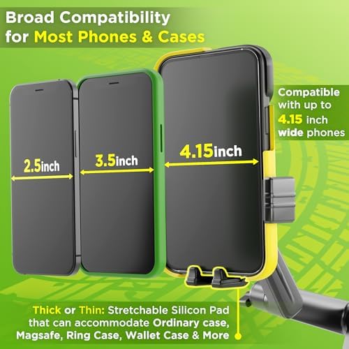 Heavy-Duty Truck Phone Mount with Super Suction Cup – Ultimate Mobile Device Holder for i Phone & Samsung, 16.9-Inch Long Arm for Maximum Stability & Flexibility, Ideal for Big Rig Drivers, Enhances Road Safety and Hands-Free Navigation