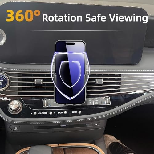 Premium 360-Degree Adjustable Car Phone Holder for Lexus LS Series (2018-2024) – Secure 4-7 Inch Smartphone Mount for Optimal Navigation and Hands-Free Convenience – Essential Upgrade for Your Driving Experience