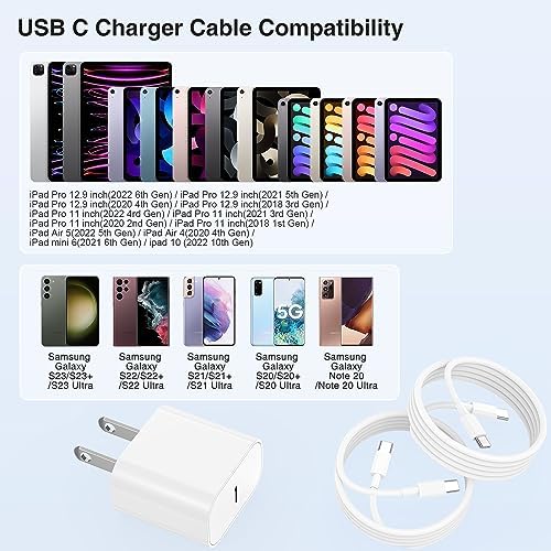 High-Speed i Phone 16/15 Fast Charger with 10 ft USB-C to C Cable – Compact Power Adapter for Seamless Charging of i Pad & Apple Devices – Versatile Charging Solution for Home, Office & Travel – Enhanced Durability & Compatibility for i Phone 16 Pro Max, i Pad Air, and More
