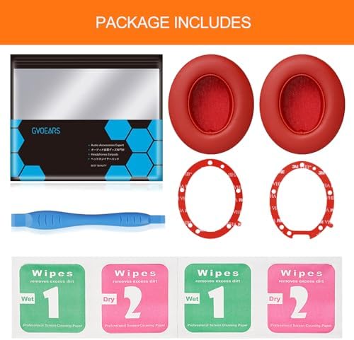 GVOEARS Premium Replacement Ear Pads for Beats Studio 2 & 3 – Ultra-Comfort Memory Foam Cushions with Strong 3 M Adhesive for Reliable Fit – Titanium Grey – Revitalize Your Audio Experience with Enhanced Noise Isolation and Seamless Compatibility