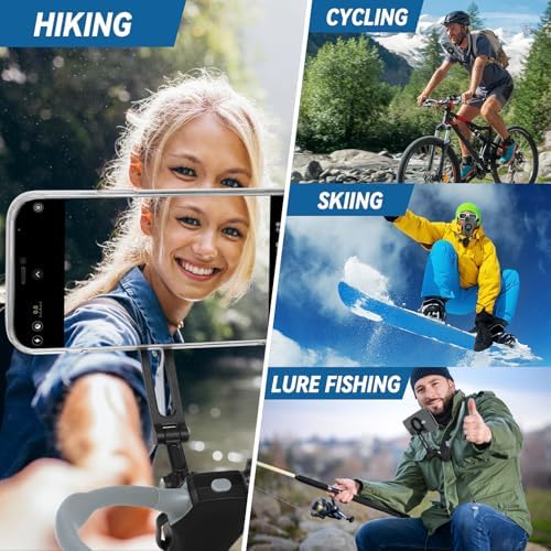 Revolutionary Magnetic Neck Mount for Smartphones – Ultimate POV Phone Holder with Anti-Vibration Chest Strap for Seamless Filming, Compatible with i Phone 12 to 16 Series – Lightweight, Adjustable Comfort for Vloggers and Adventurers