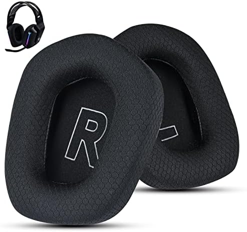 Upgrade Your Gaming with Premium Soft Mesh Ear Pads for Logitech G733 & G335 – Noise-Isolating Foam Enhances Comfort and Sound Quality (Black)