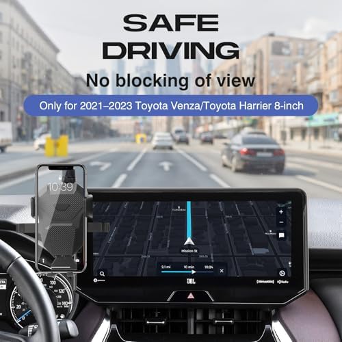 Toyota Venza 2021-2023 Exclusive Car Phone Holder – Adjustable 8-Inch Screen Mount for All Smartphones – Hands-Free Ultra-Stable Design for Optimal Safety and Convenience – Easy Installation, Sleek Aesthetic, Perfect for Navigation and Streaming