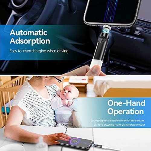 Revolutionize Your Charging with 540° Rotate Magnetic Charging Cables – 6.6 ft, 3-Pack, Universal Compatibility for USB Type C & Micro USB Devices, Fast Charging & 480 Mbps Data Transfer for Effortless Connectivity