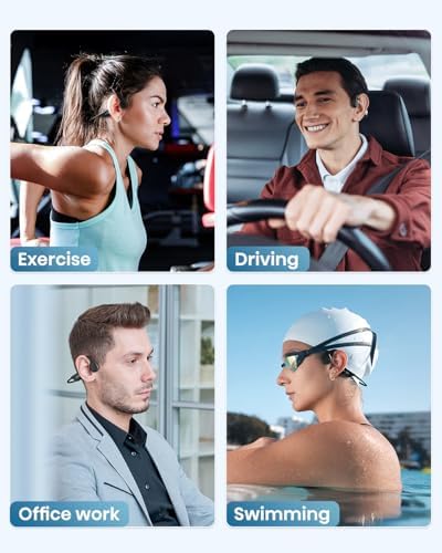 Revolutionary Bone Conduction Swimming Headphones – Bluetooth 5.4 Waterproof Earbuds with 32 GB MP3 Storage for Unmatched Sound and Safety | Perfect for Athletes, Swimmers, and Fitness Enthusiasts