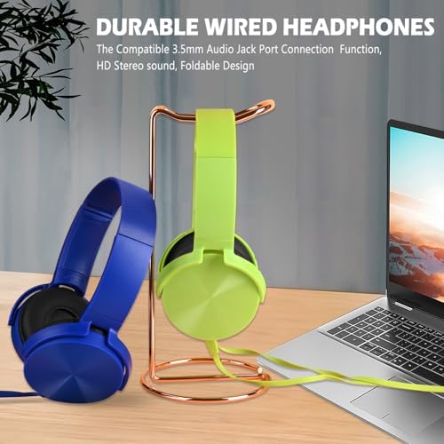 Exceptional Wireless Comfort for Learning – 2 Pack Kids Headphones with Soft Swivel Ear Pads for Engaging Online Education, Stylish Light Blue & Purple On-Ear Designs Ideal for School Use and Virtual Classrooms, Durable Wired Connectivity for Laptops and Meetings