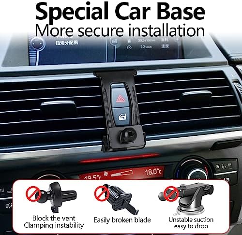 Custom-Fit Gravity Phone Holder Mount for 2024-2025 BMW X5, X6 & 2023-2025 X7 – Premium Car Accessory for Seamless Navigation and Connectivity – Tool-Free Installation, Robust Build, 360-Degree Rotatable Design – Elevate Your Modern BMW Driving Experience