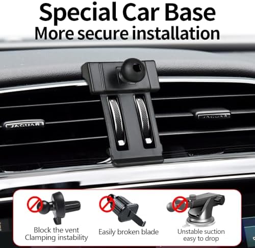 Jaguar F-PACE & XF Custom Car Phone Holder (2021-2024) – Premium 360° Rotating Dashboard Mount for Optimal Navigation & Stylish Interior Upgrade, Effortless Installation, Ultimate Compatibility & Distraction-Free Driving Accessory