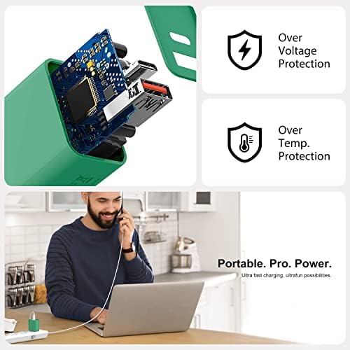 30 W Dual Port USB C Fast Charger Pack – Rapid Charging Adapter for i Phone 16/15/14/13/Pro/Pro Max & i Pad, Enhanced Compatibility with Samsung S21/S22 & Google Pixel – Compact Power Solution for Home, Office & Travel