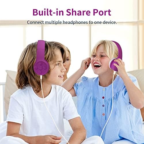 Light Blue Kids Bluetooth Headphones – Safe 93 d B Volume Limitation for Ear Protection – Foldable & Travel-Friendly Design – Built-in Microphone for Hands-Free Calls – Comfortable Wireless Headphones for Toddlers and Children – Perfect for School, Home, and Fun Activities
