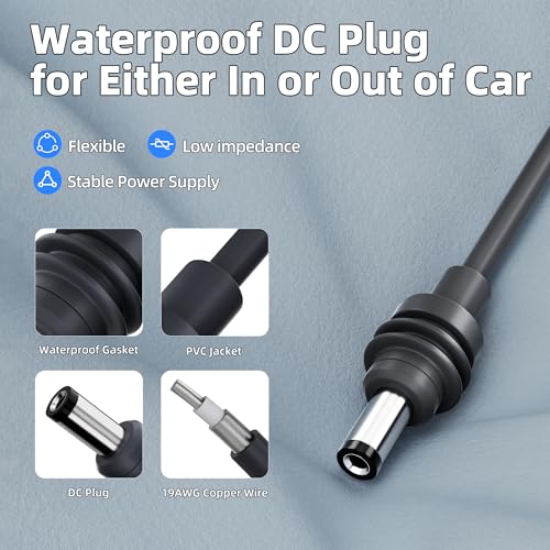 Starlink Mobile Power Hub: 100 W Waterproof Car Charger with Dual USB & Type-C Ports – Flexible 10 FT & 3 FT DC Cables for Seamless Satellite Internet on the Go