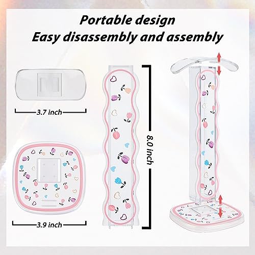 CamyCosy Headphone Holder for Desk, Gaming Headset & Earphone Stand with Tulip Flowers Pattern – Enhanced Compatibility and Speed