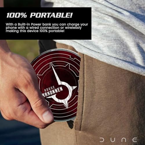 Star Trek Illuminating Wireless Charger & Backup Battery Pack – Sci-Fi Inspired Portable Phone Charger with Light-Up Transporter Pad Logo for Enhanced Compatibility and Fast Charging – Ultimate Gift for Star Trek Fans and Tech Enthusiasts