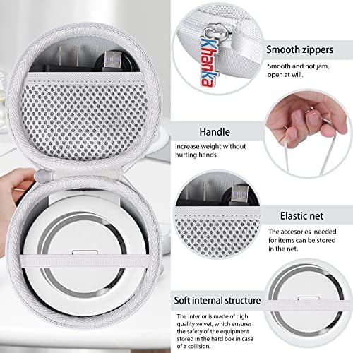 Premium Khanka Hard Case for UCOMX Nano Magnetic 2-in-1 Wireless Charger – Lightweight, Impact-Resistant, and Dustproof Protection for Hassle-Free Travel – Custom-Fit White Design for Ultimate Charging Portability and Style