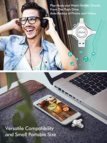 Revolutionize Your File Management with the MFi Certified i Diskk 128 GB Flash Drive – Ultimate 4-in-1 Storage Solution for i Phone 15, 16, i Pad & More! Seamlessly Transfer Photos, Videos & Files Across i OS, Android, Samsung, Type-C & Mac Book – Lightning-Fast USB 3.0 Speed & Enhanced Compatibility for All Your Devices! Perfect for Expanding Your Digital Library with Compact, Durable Design!