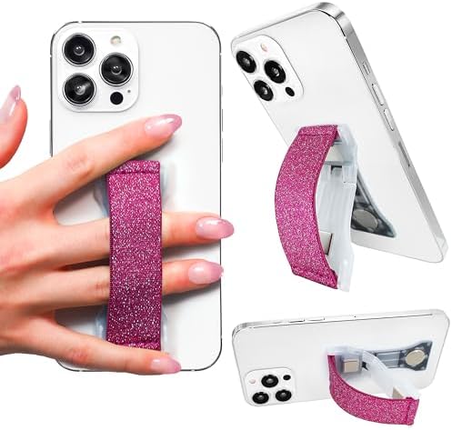 Premium LOVEHANDLE PRO Silicone Phone Grip – Versatile Magnetic Mount & Kickstand for Smartphones/Tablets – Bubblegum Pink Glow – Effortless One-Handed Control & Enhanced Device Compatibility – Waterproof & Easy-to-Clean Design for Stylish Protection and Functionality – Ideal for Selfies, Texting, and Streaming – Innovative 360° Kickstand for Vertical/Horizontal Use – Durable Silicone Strap with Strong Internal Magnets – Perfect for Everyday Use – Family-Owned Quality from Texas