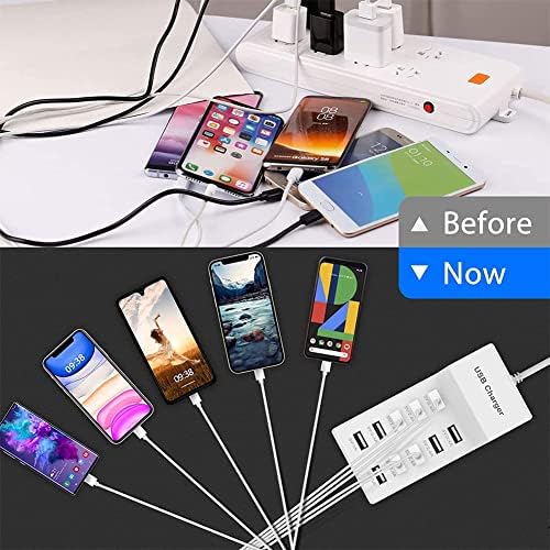 High-Performance 10-Port USB Charging Station with Smart Auto Detect Technology – Rapid Power Hub for Family and Office Use – Safety-Certified Multi-Device Charger for Laptops, Tablets, and Smartphones – Optimize Your Charging Efficiency Today