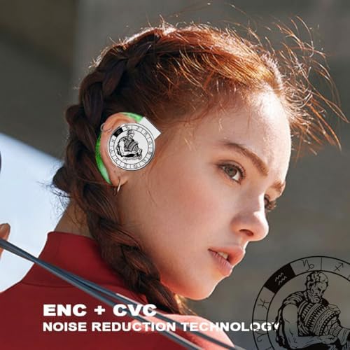 Discover the Ultimate Bluetooth V5.3 On-Ear Headphones for Active Lifestyles – Innovative Open Ear Design with Secure Earhooks, Featuring Advanced Noise Cancelling Technology and Extended Battery Life – Perfect Gift for Virgo Constellation Lovers and Music Aficionados – Enjoy Immersive Sound Quality Anywhere You Go