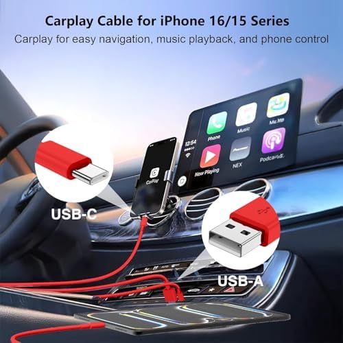 High-Power USB C Car Charger for i Phone 16 & 15 Series – 40 W Dual Port Fast Charging Adapter with 3 FT USB-C to C & A to C Cables – Versatile Compatibility for i Pad, Samsung, and More – Compact Design for On-the-Go Convenience and Enhanced Safety Features