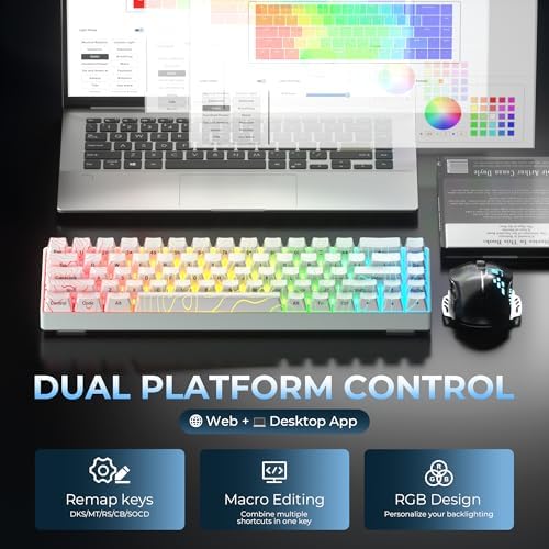 XXV K98 Wireless Gaming Keyboard – Retro Cherry Profile Custom Keycaps, RGB Backlit with Gasket-Structure Design, Hot-Swap Mechanical Comfort for Ultimate Win/Mac Compatibility & Enhanced Gaming Performance