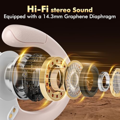 Revolutionary Bluetooth 5.3 Wireless Earbuds with Exceptional 80-Hour Playtime – IPX7 Waterproof Sport Headphones Engineered for Ultimate Noise Isolation and Secure Comfort – Ideal for Gym Enthusiasts and Outdoor Explorers – Striking Red Design – Unmatched Audio Performance for Active Lifestyles