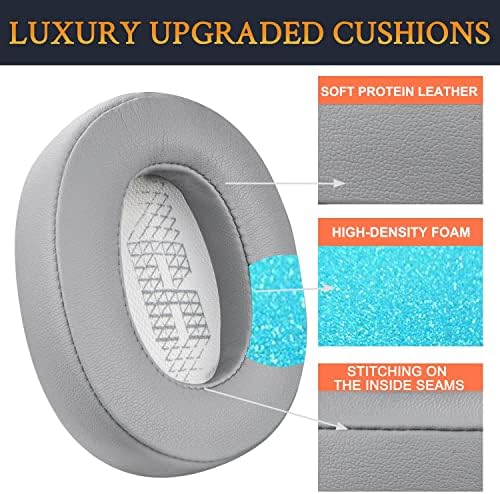 Upgrade Your JBL Live 500 BT Headphones with SOULWIT Premium Replacement Ear Pads – Luxurious Softer Protein Leather & Noise-Isolating Foam for Enhanced Sound Quality – Stylish Navy Blue Design for Ultimate Comfort and Compatibility