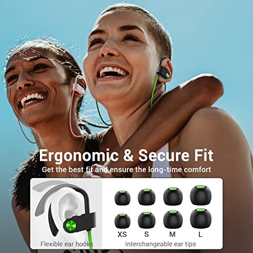 Ultimate Bluetooth 5.3 Waterproof Sports Earbuds – IPX7 Rated, 16-Hour Playtime, Noise Cancelling Mic, and Powerful Hi-Fi Bass for Active Lifestyles – Ideal for Gym and Running Enthusiasts