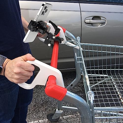 Universal Adjustable Phone Holder for Golf Carts and Microphone Stands – 360° Rotating Aluminum Alloy Mount for 3.5 to 7.5 Inch Smartphones – Perfect Golfing Accessory for Navigation and Entertainment on the Course