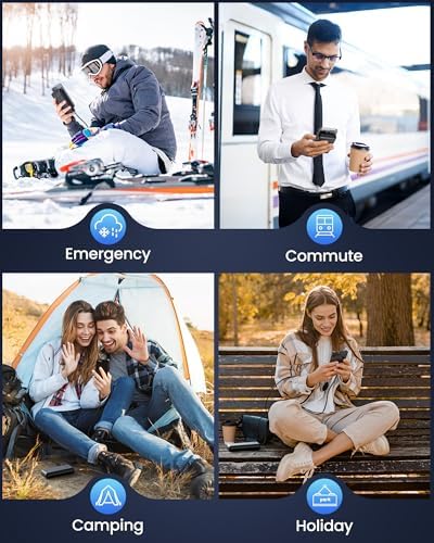 High-Capacity 40000 m Ah Portable Power Bank – 22.5 W Fast Charging USB-C External Battery Pack with Triple Output Ports for i Phone, Android & Samsung – Ultimate Travel Companion for Camping and On-the-Go Power Needs