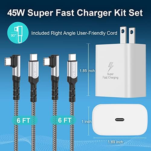 Costyle 45 W USB-C Fast Charger with 10 FT Type C Cable – Ultimate Rapid Charging Solution for Samsung Galaxy S20 to S25 & Note 20 – Travel-Friendly, Compact Design with Advanced Safety Features for Optimal Battery Longevity