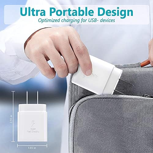 Galaxy S25 S24 25 W PD Super Fast Charging Block – Universal USB C Wall Adapter for Samsung and i Phone – Compact, Efficient, and Safe Power Delivery Charger for On-the-Go Users – Enhanced Compatibility with Galaxy S Series and i Phone 15/16 (Black, 1 Pack)