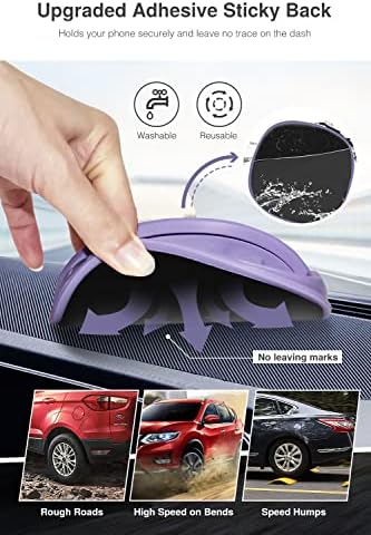 Loncaster Universal Dashboard Car Phone Holder Mount – 2 Pack Ultra-Stable Silicone Cradle for Hands-Free Use, Compatible with i Phone & Most Smartphones, Effortless Installation, 360-Degree Viewing Angles, Essential Car Accessory for Safe Navigation and Calls