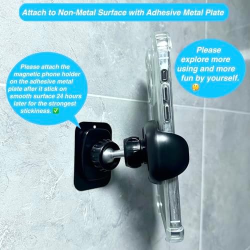 Experience Ultimate Convenience with the Heavy-Duty Gym Magnetic Phone Holder – Perfect for Big Phones & Thick Cases, Securely Attaches to Metal Surfaces for Hands-Free Workout Recording and Easy App Access, Compatible with All Smartphones, Lightweight and Tool-Free Installation for Fitness Enthusiasts